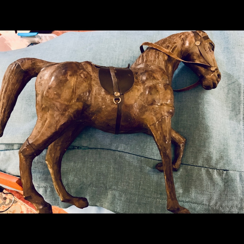 Brown Leather hanmade Elegant Stallion Horse 12x13